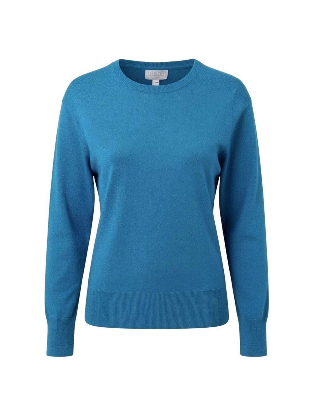 PURE Collection 100% Cashmere dark teal Crewneck Sweater small sz 2